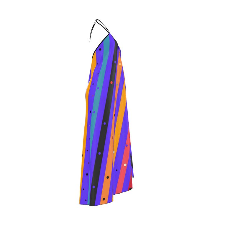 Electric Fusion Halterneck Backless Dress – Rizzlly
