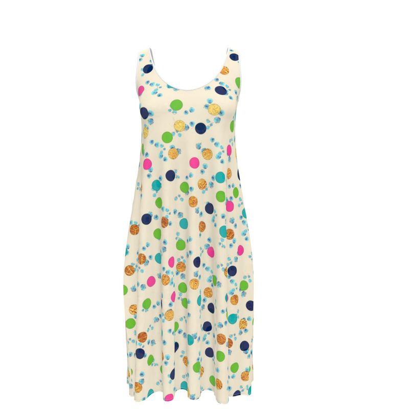 Polka Sleeveless Midi Dress – Rizzlly