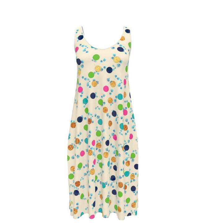 Polka Sleeveless Midi Dress – Rizzlly