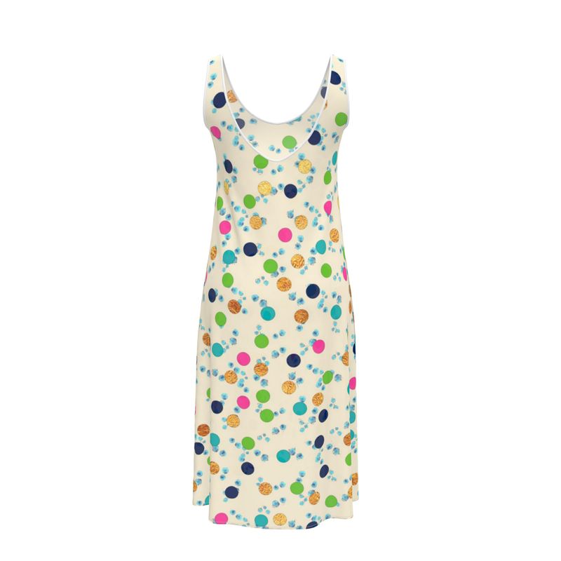 Polka Sleeveless Midi Dress – Rizzlly