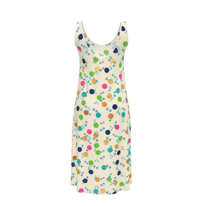 Polka Sleeveless Midi Dress – Rizzlly