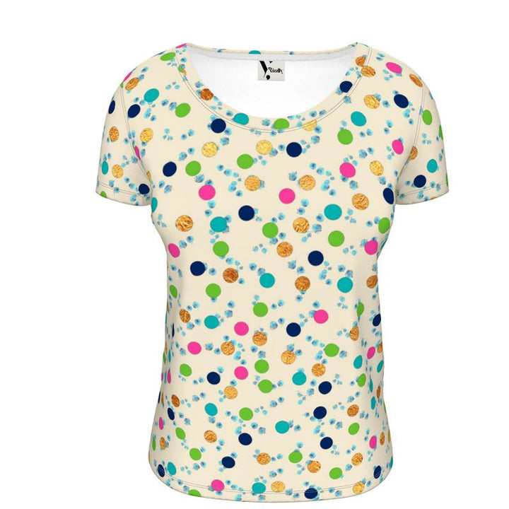 Polka Ladies Scoop Neck T-Shirt – Rizzlly