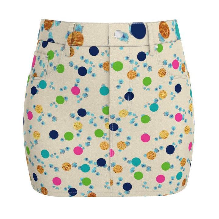 Polka Denim Mini Skirt – Rizzlly