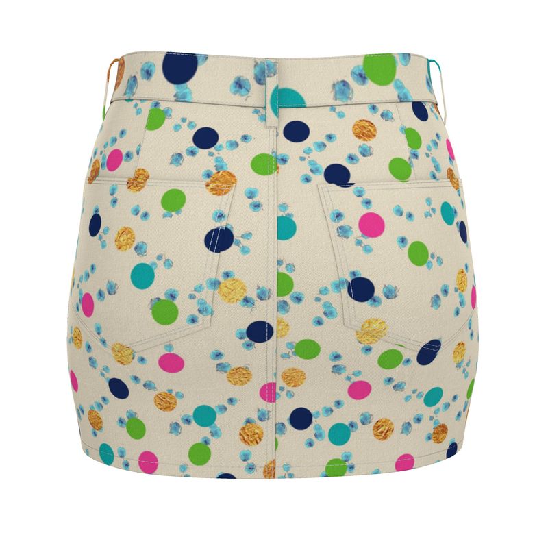 Polka Denim Mini Skirt – Rizzlly