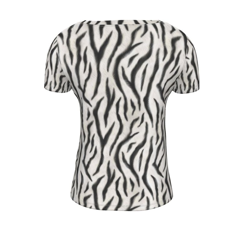 Zebra Ladies Scoop Neck T-Shirt – Rizzlly