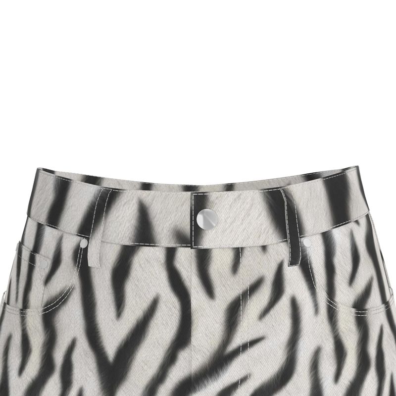 Zebra Denim Midi Skirt – Rizzlly