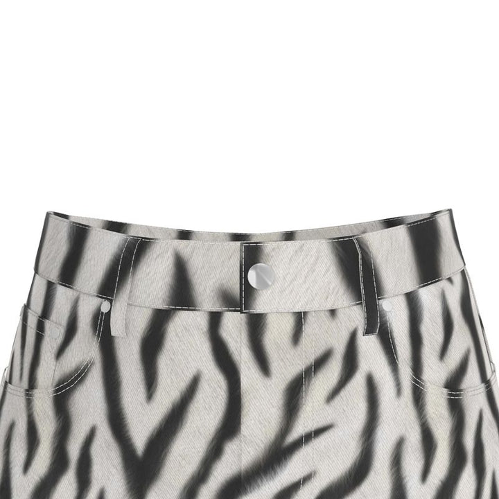 Zebra Denim Midi Skirt – Rizzlly