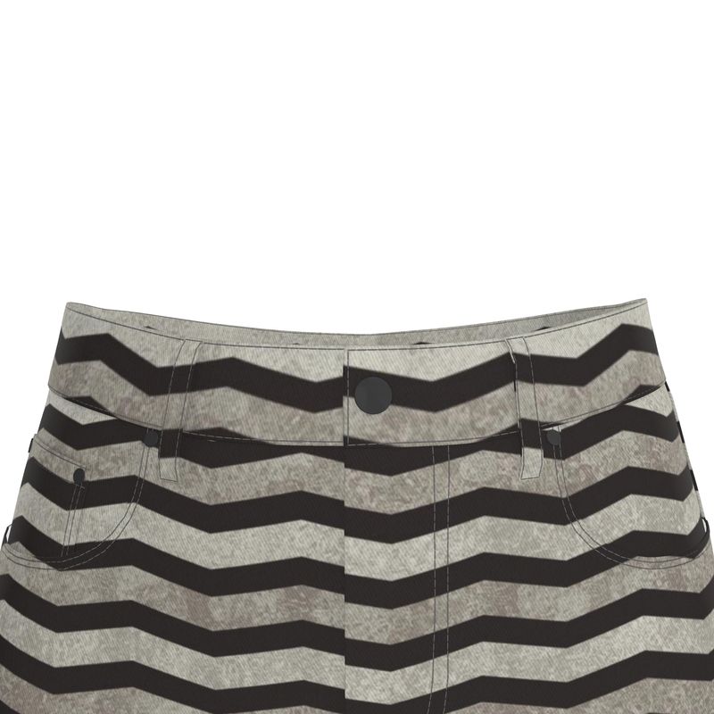 Chevron Denim Midi Skirt – Rizzlly