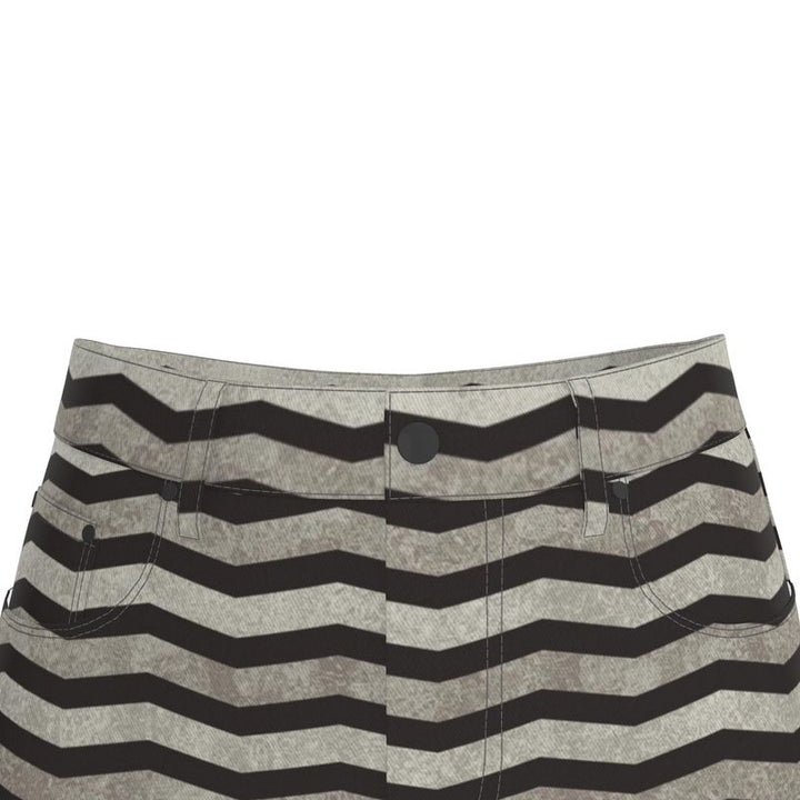 Chevron Denim Midi Skirt – Rizzlly