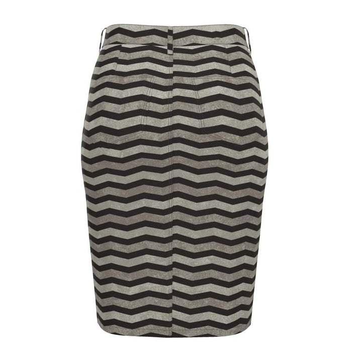 Chevron Denim Midi Skirt – Rizzlly