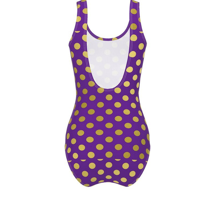 Royal Purple & Gold Polka Dot Bikini