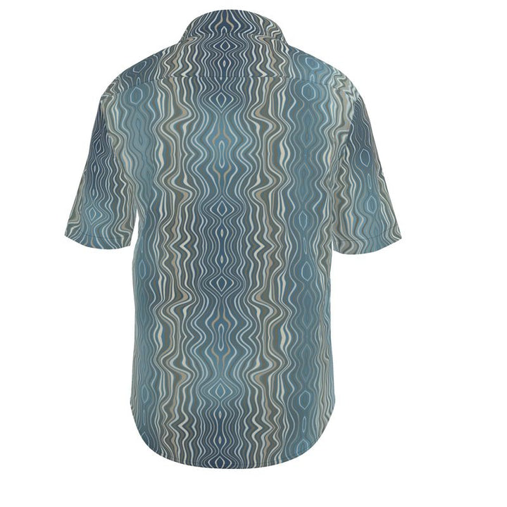 Wavy Optical Shirt – Blue Haze Drift Edition