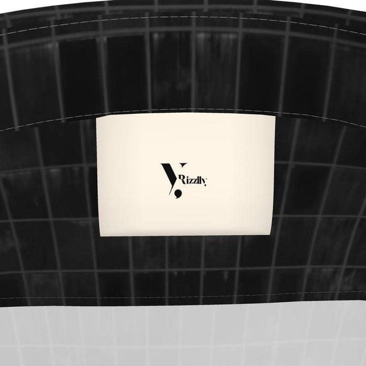 Men’s Short Sleeve Shirt – “Night Code Grid” in Monochrome Black