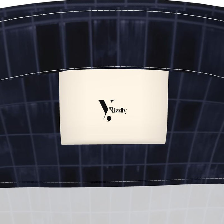 Men’s Short Sleeve Shirt – “Darkwave Grid” in Deep Navy