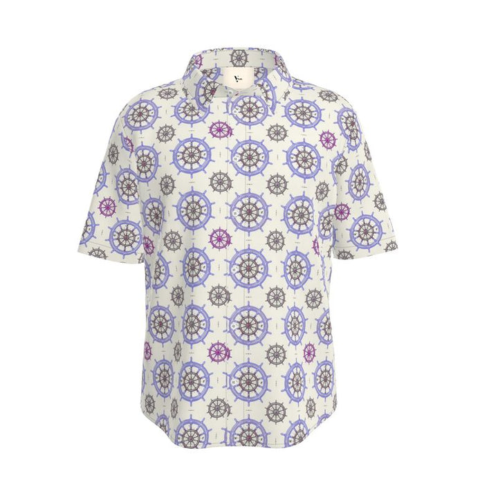Men’s Short Sleeve Shirt – “Captain Mode” in Nautical Violet