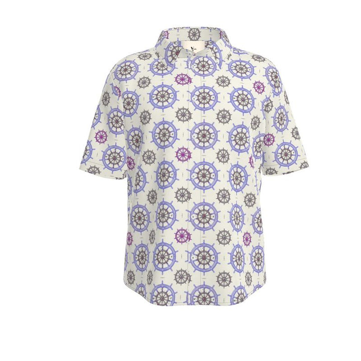 Men’s Short Sleeve Shirt – “Captain Mode” in Nautical Violet