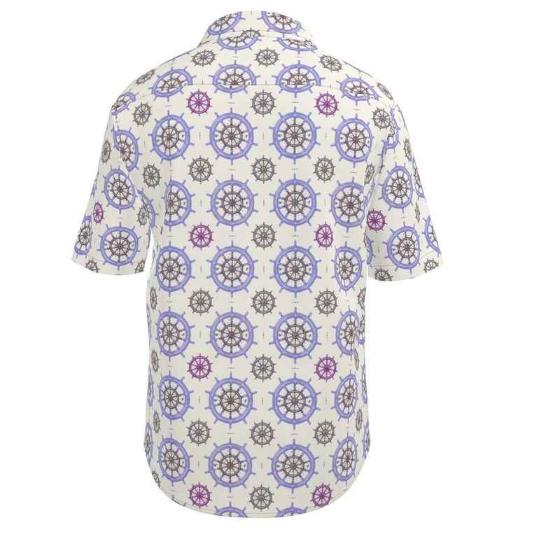 Men’s Short Sleeve Shirt – “Captain Mode” in Nautical Violet