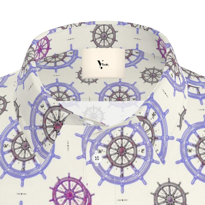 Men’s Short Sleeve Shirt – “Captain Mode” in Nautical Violet