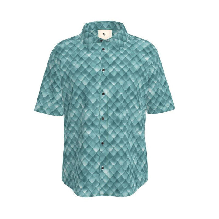 Men’s Short Sleeve Shirt – “Aqua Prism” in Glacial Teal
