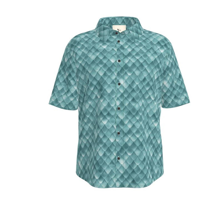 Men’s Short Sleeve Shirt – “Aqua Prism” in Glacial Teal