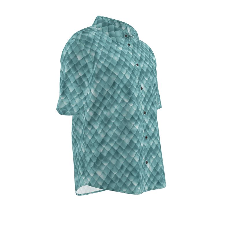 Men’s Short Sleeve Shirt – “Aqua Prism” in Glacial Teal