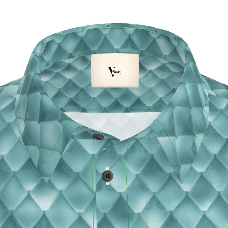Men’s Short Sleeve Shirt – “Aqua Prism” in Glacial Teal