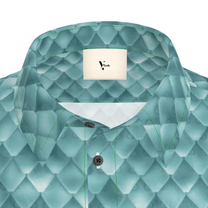 Men’s Short Sleeve Shirt – “Aqua Prism” in Glacial Teal