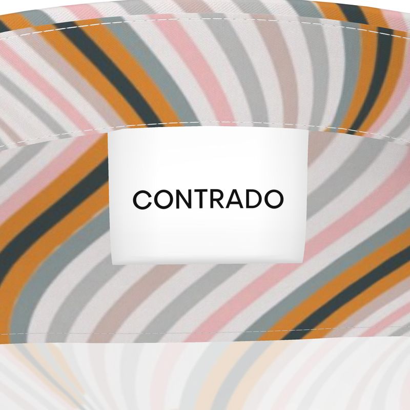 Men’s Short Sleeve Shirt – “Retro Reverb” Wavy Line Print
