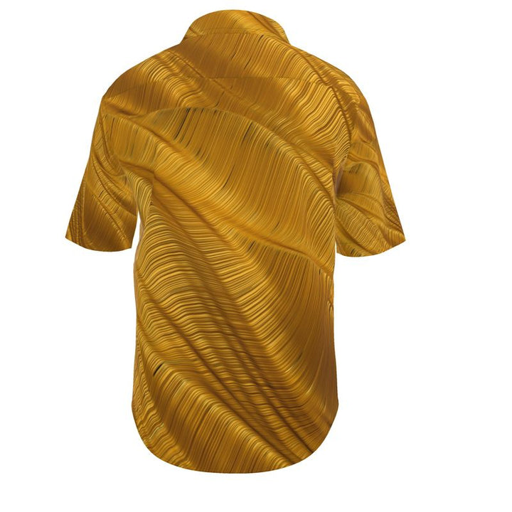 Men’s Short Sleeve Shirt – “Goldrush Phase” in Molten Amber