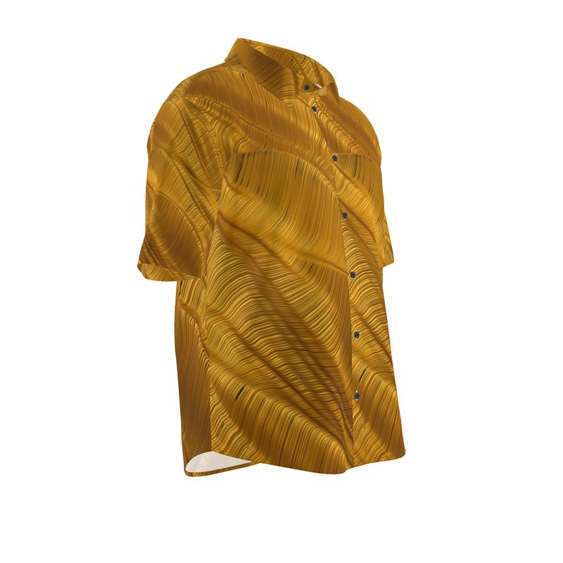 Men’s Short Sleeve Shirt – “Goldrush Phase” in Molten Amber