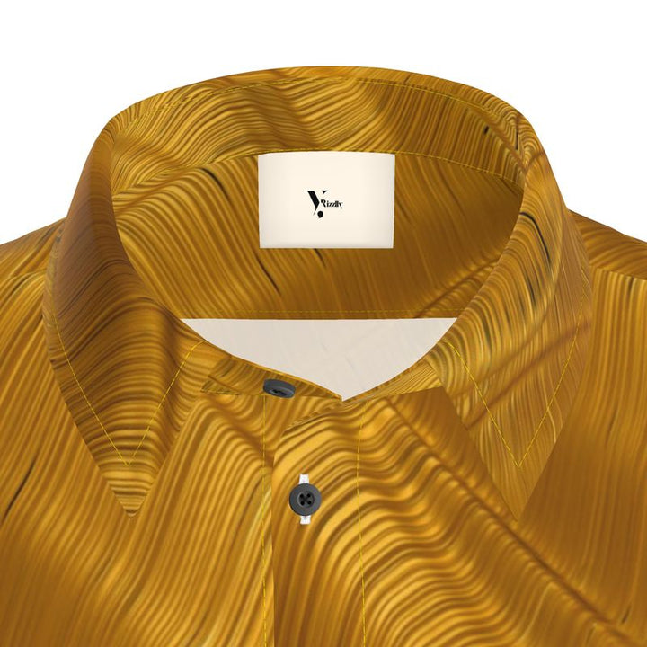 Men’s Short Sleeve Shirt – “Goldrush Phase” in Molten Amber