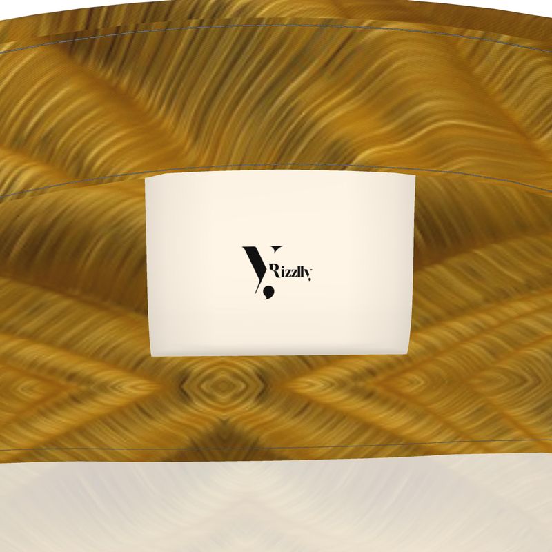 Men’s Short Sleeve Shirt – “Amberwave Circuit” in Electric Gold