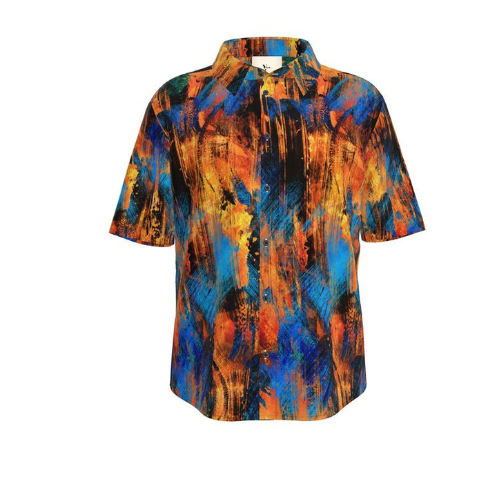 Men’s Short Sleeve Shirt – “Graff Stroke” Firebrush Abstract
