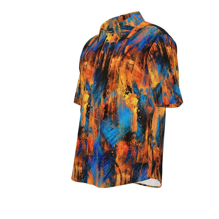 Men’s Short Sleeve Shirt – “Graff Stroke” Firebrush Abstract