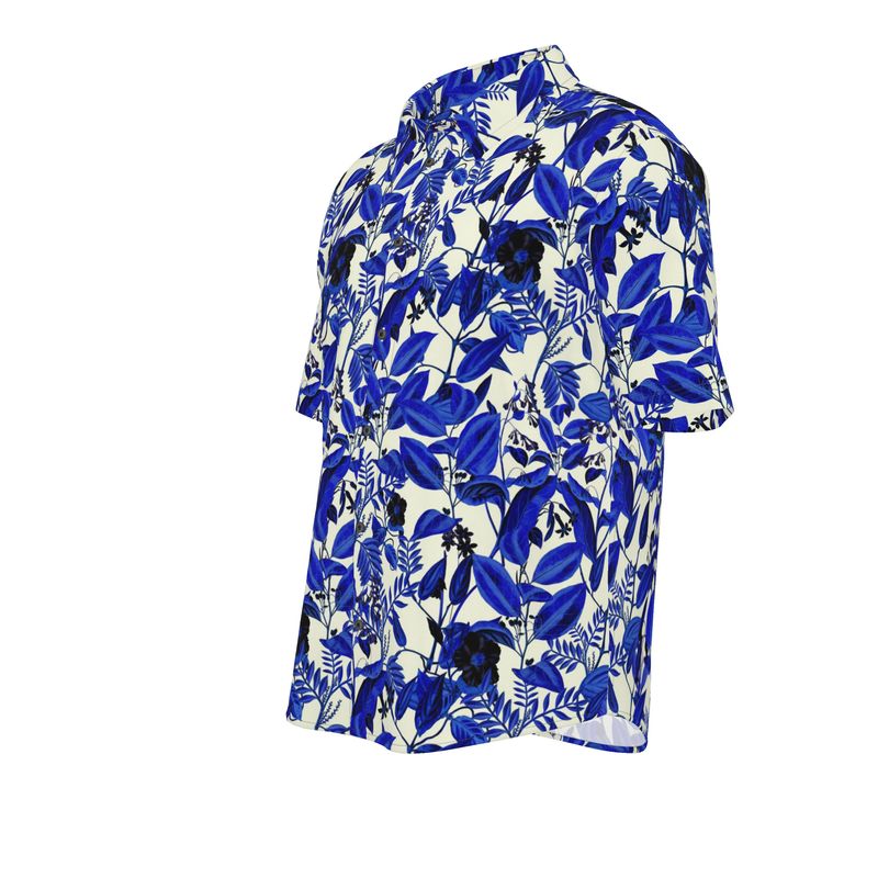 Men’s Short Sleeve Shirt – “Indigo Bloom”