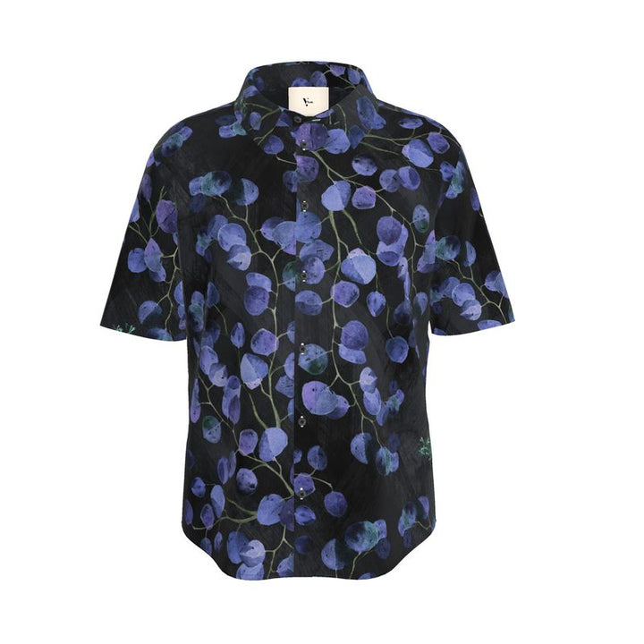 Men’s Short Sleeve Shirt – “Midnight Petals”
