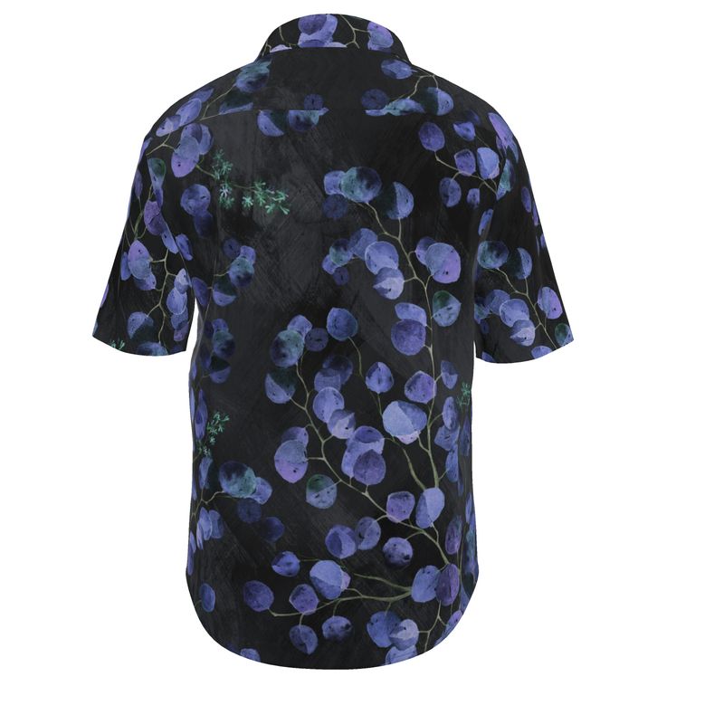 Men’s Short Sleeve Shirt – “Midnight Petals”