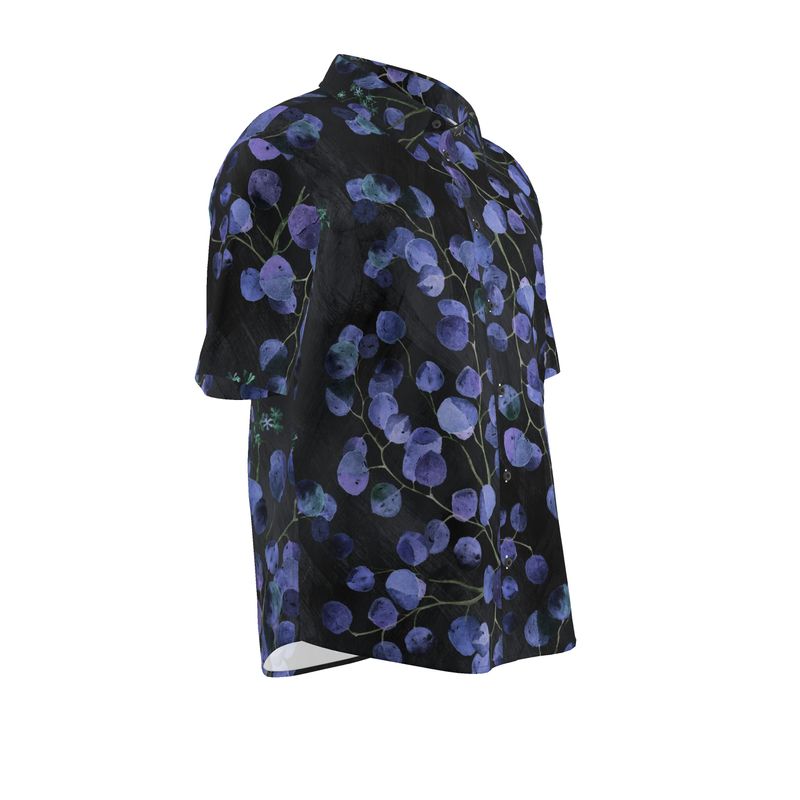 Men’s Short Sleeve Shirt – “Midnight Petals”