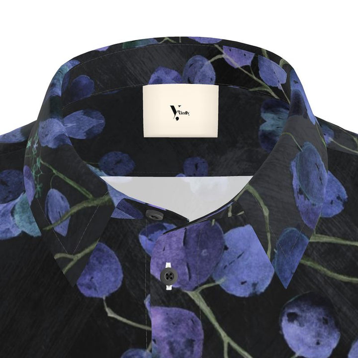 Men’s Short Sleeve Shirt – “Midnight Petals”