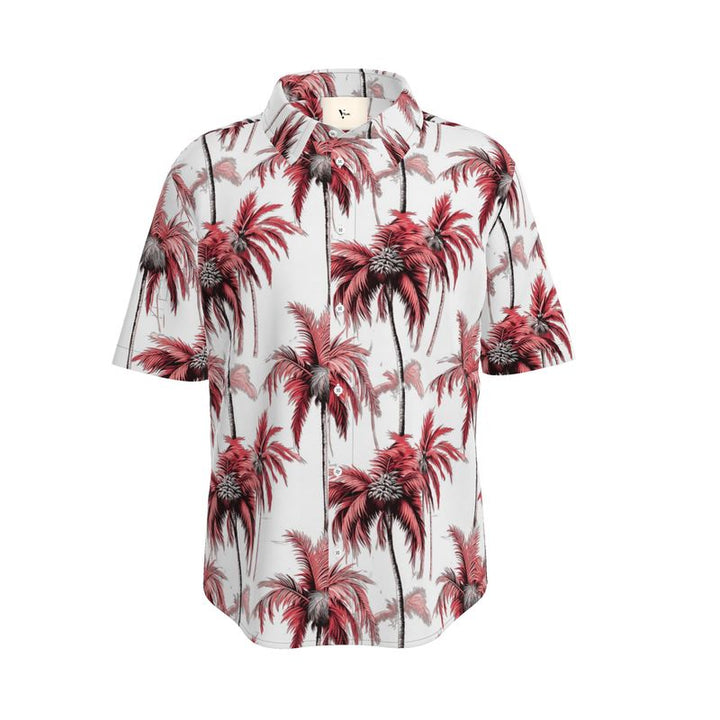 Men’s Short Sleeve Shirt – “Crimson Palms”