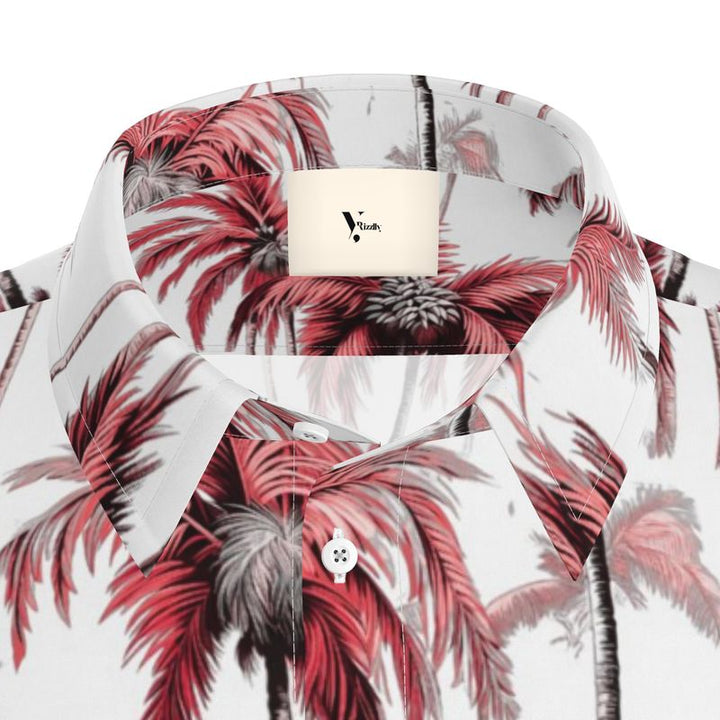Men’s Short Sleeve Shirt – “Crimson Palms”