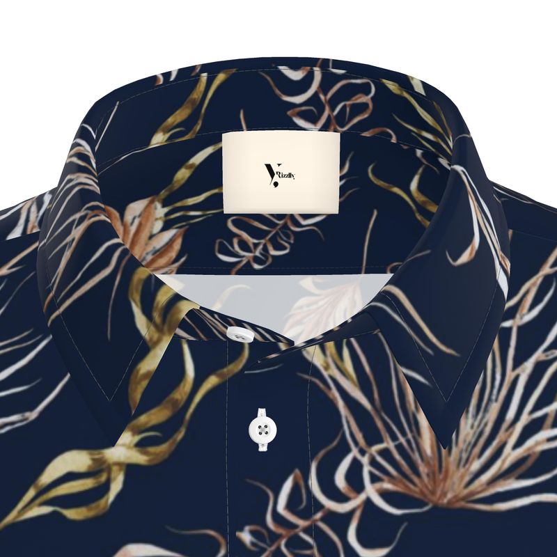 Men’s Short Sleeve Shirt – “Midnight Flora” Artwork