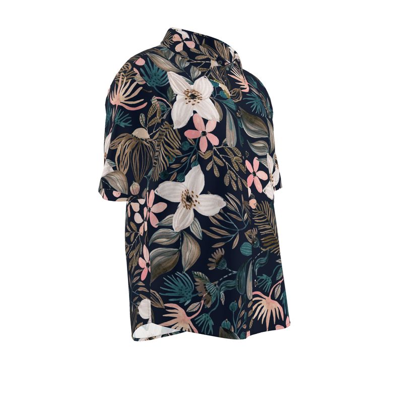 Men’s Short Sleeve Shirt – “Nocturnal Bloom” Artwork
