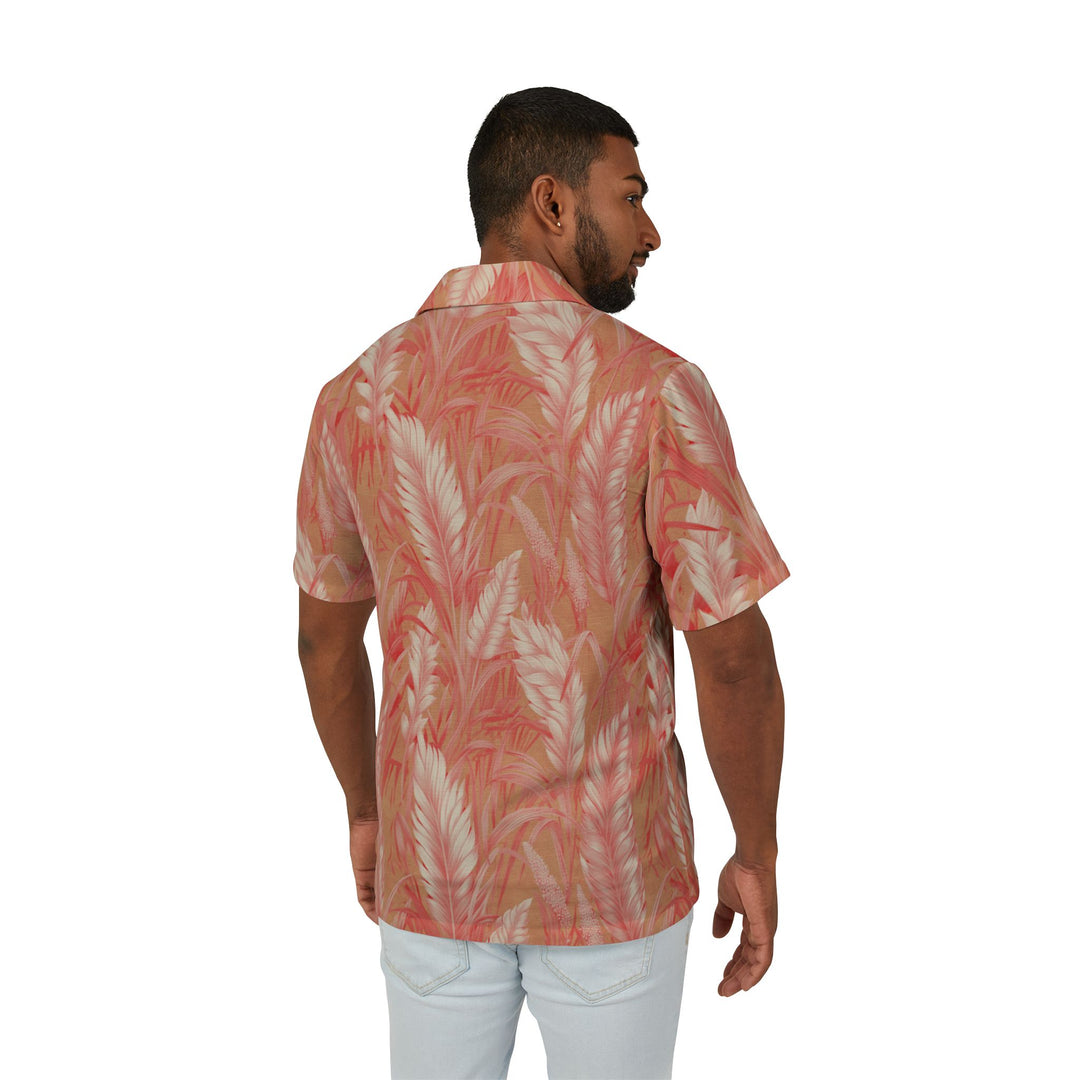 Coral Hawaiian Camp Shirt