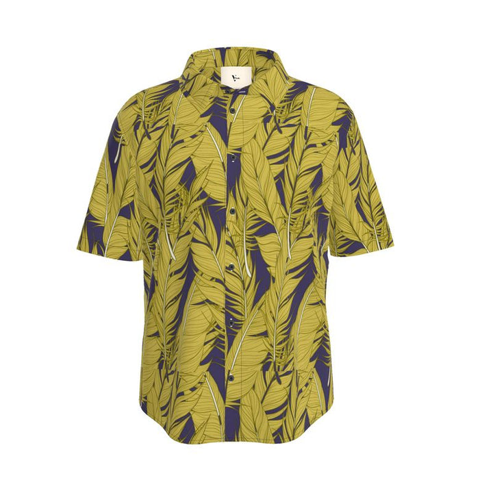 Men’s Short Sleeve Shirt – “Golden Palms” Artwork