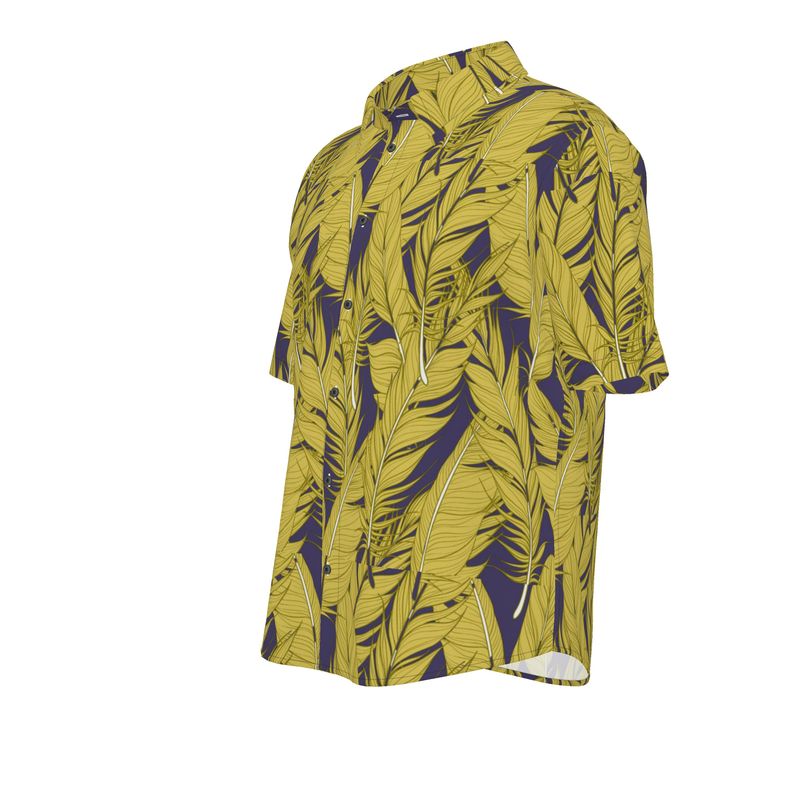Men’s Short Sleeve Shirt – “Golden Palms” Artwork