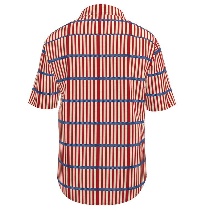 Men’s Short Sleeve Shirt – “Retro Grids” Artwork