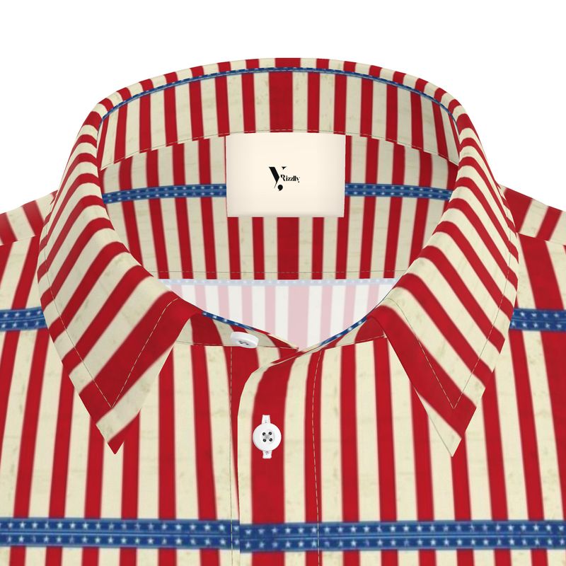 Men’s Short Sleeve Shirt – “Retro Grids” Artwork
