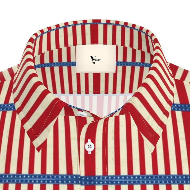 Men’s Short Sleeve Shirt – “Retro Grids” Artwork