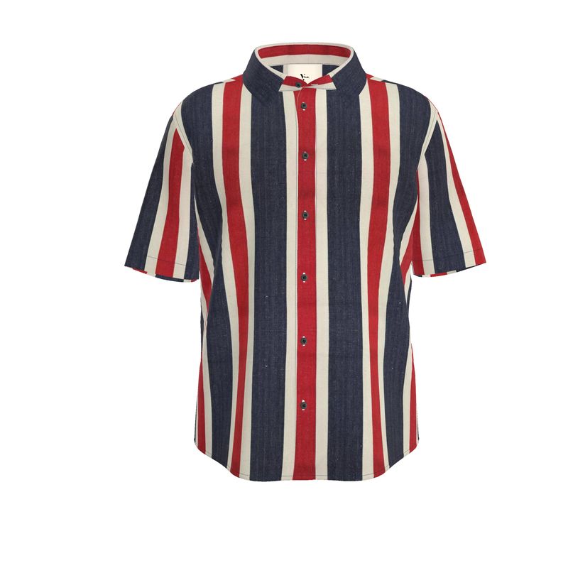 Men’s Short Sleeve Shirt – “Code Stripes” Artwork